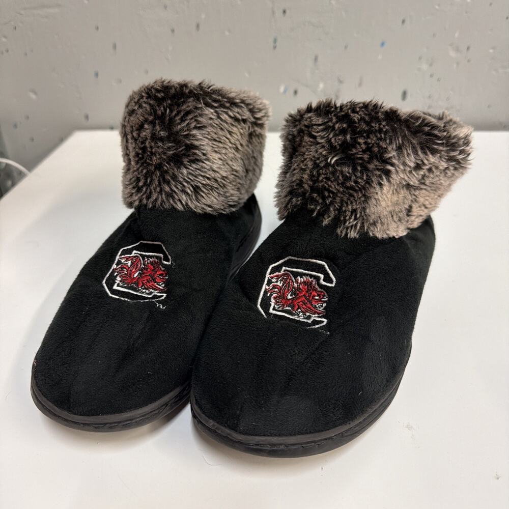 Comfy Feet Womens South Carolina Faux Sheepskin Furry Top Indoor Outdoor Slipper